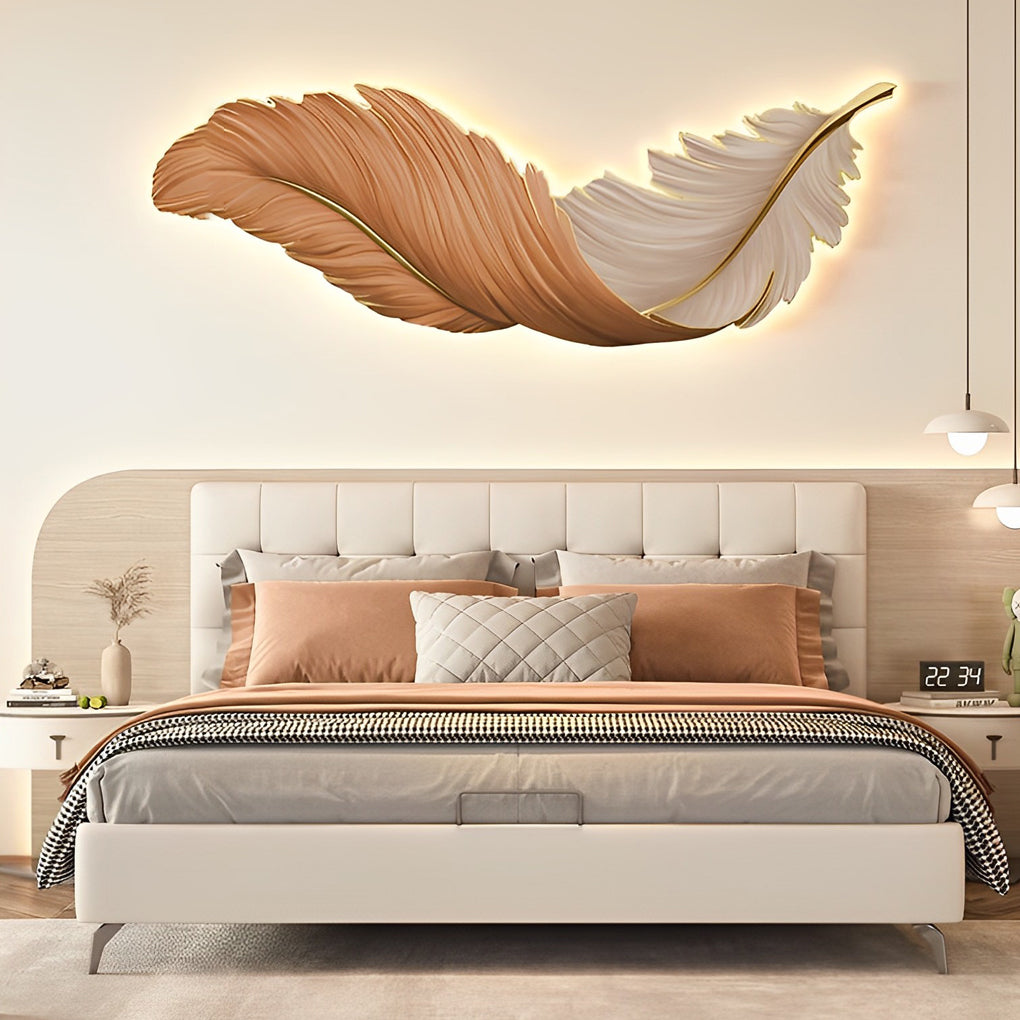 Feather Wall Lamp - Modern Luxury LED Art Deco Wall Light with Creative Design