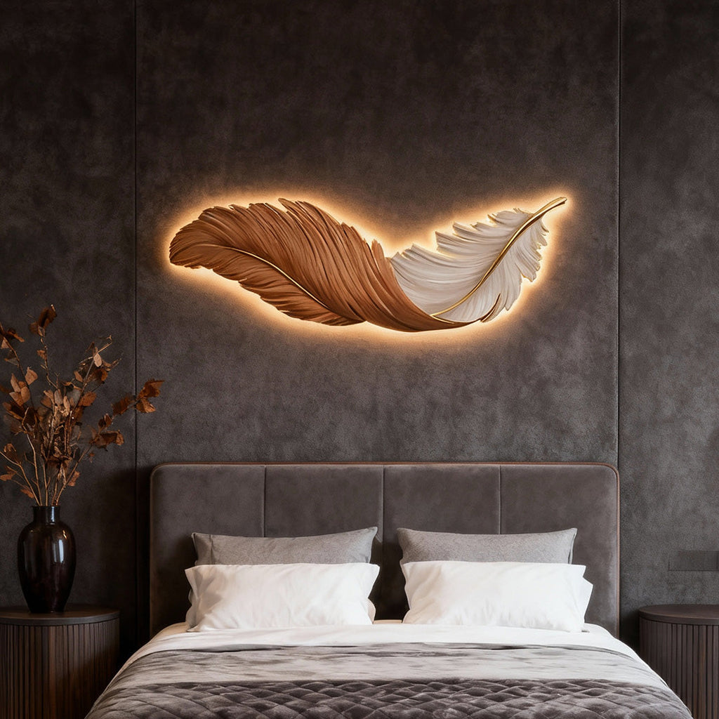 Feather Wall Lamp - Modern Luxury LED Art Deco Wall Light with Creative Design