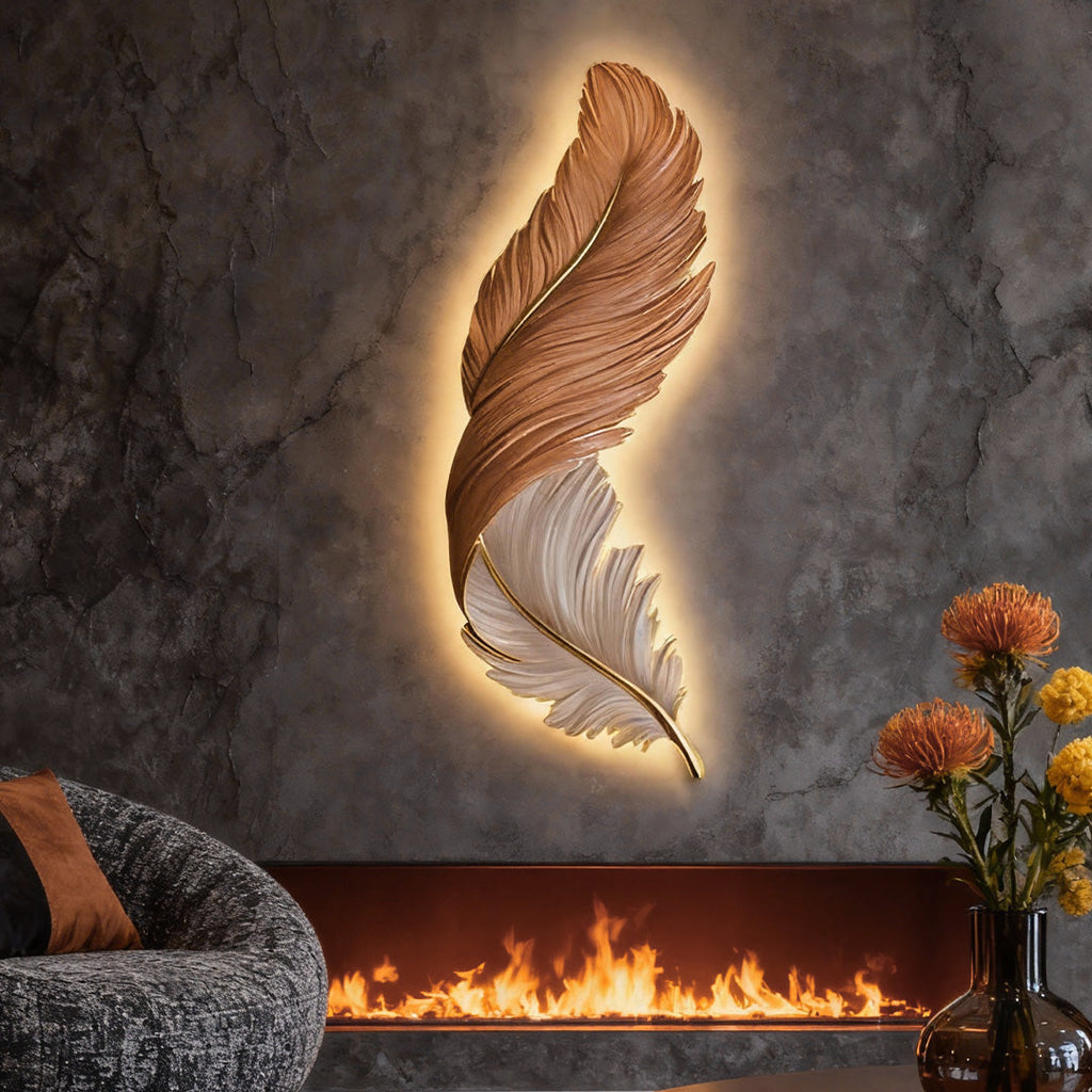 Feather Wall Lamp - Modern Luxury LED Art Deco Wall Light with Creative Design