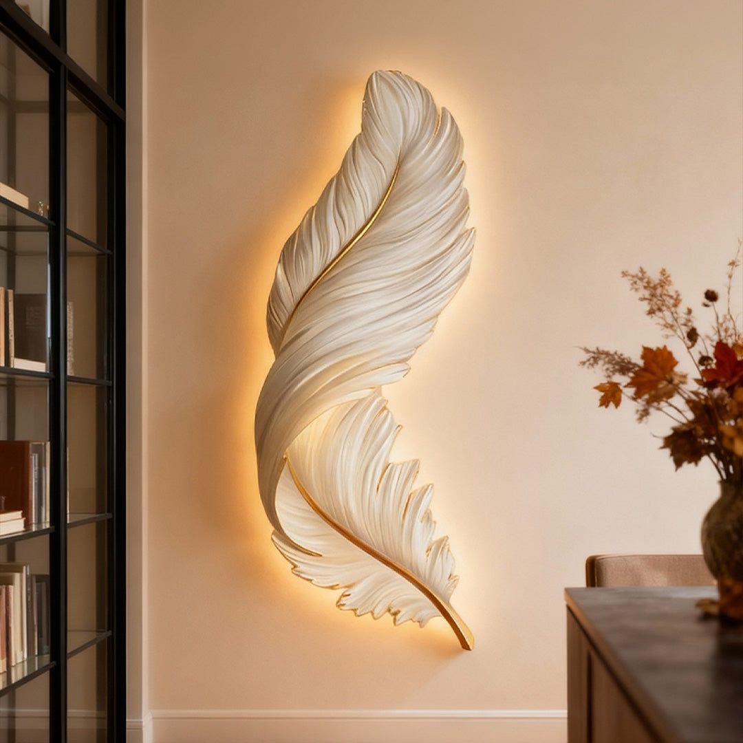 Feather Wall Lamp - Modern Luxury LED Art Deco Wall Light with Creative Design