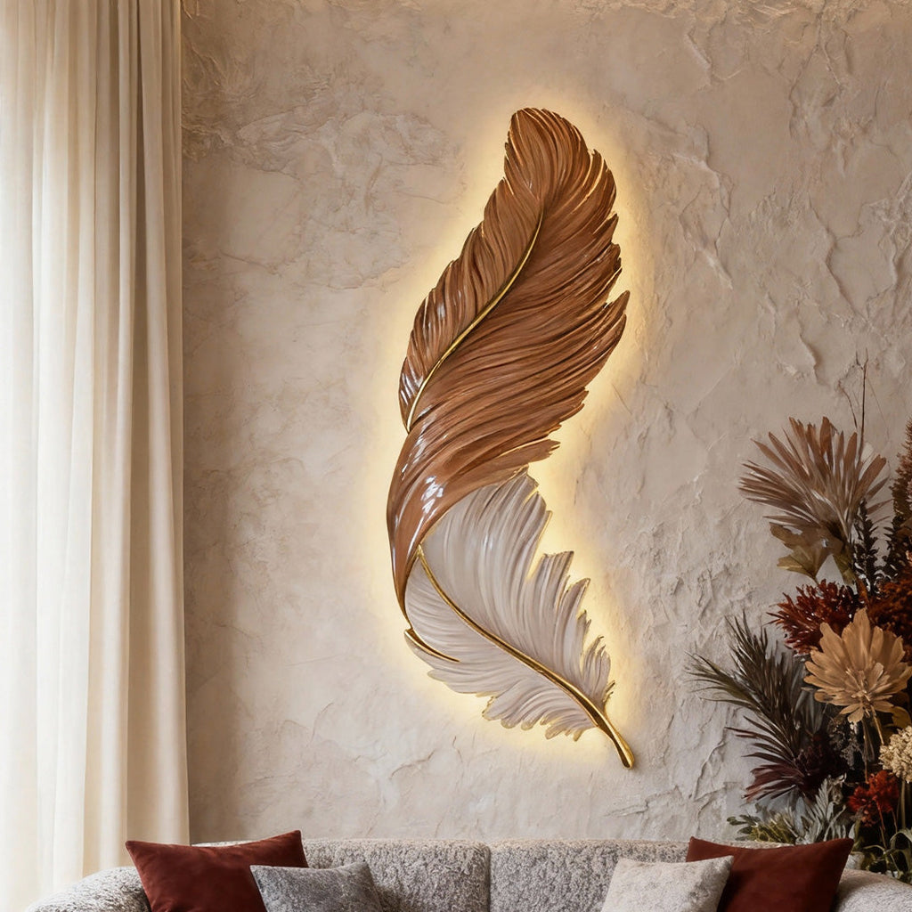 Feather Wall Lamp - Modern Luxury LED Art Deco Wall Light with Creative Design