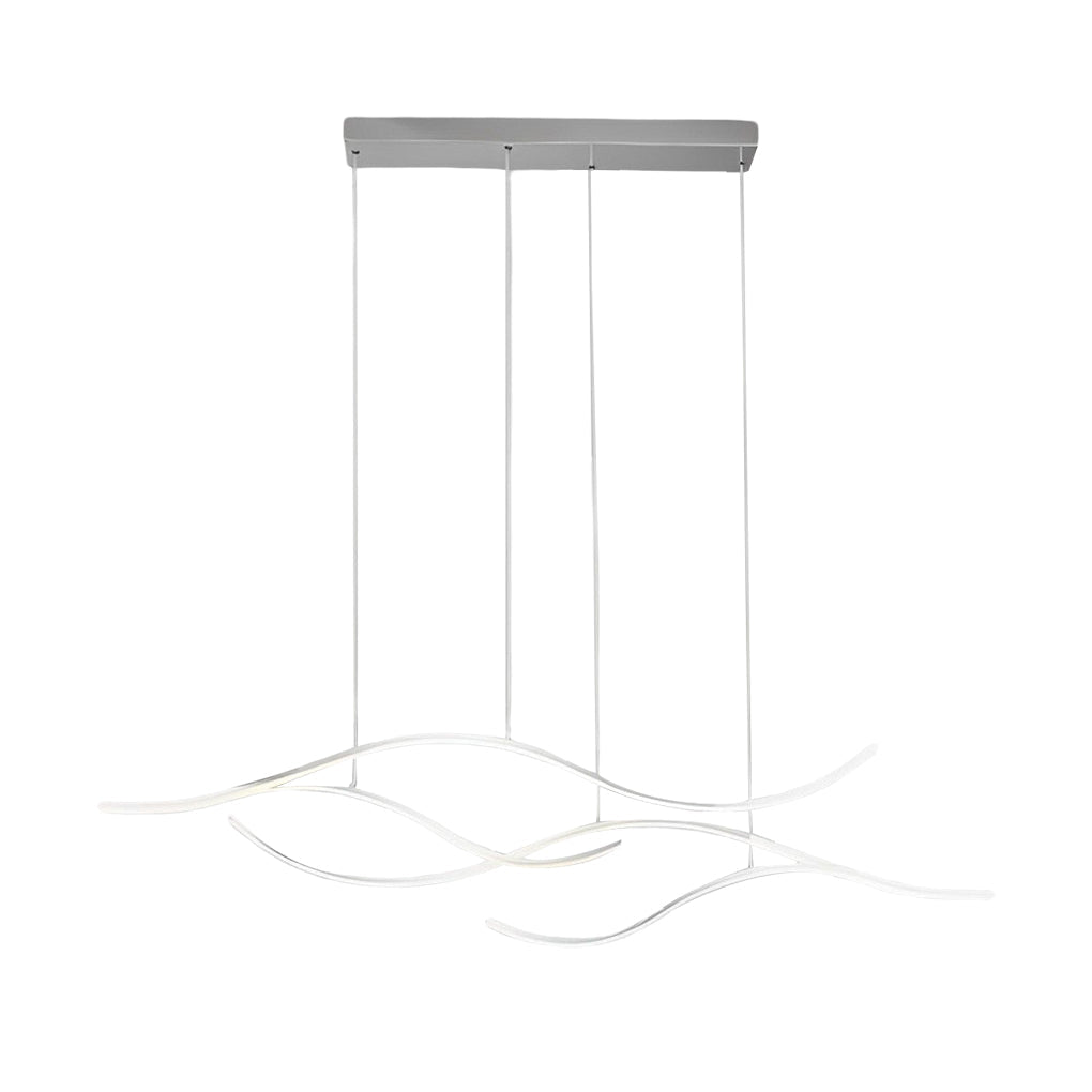 Curved LED Pendant Light Wavy LED Metal Ceiling Light